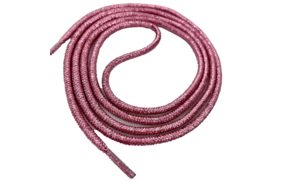 шнур круглый 5мм цв розовый люрекс (110см) купить по цене 55.6 руб для домашнего шитья - в интернет-магазине Веллтекс | Оренбург

