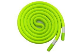 шнур круглый с декор. наконечником белая полоса неон зеленый диаметр 1см длина 130см купить по цене 111.21 руб для домашнего шитья - в интернет-магазине Веллтекс | Оренбург
