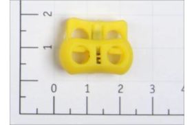фиксатор пластик 104-х цв желтый (№23) для двух шнуров (уп 500шт) | Распродажа! Успей купить!