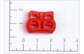 фиксатор пластик 104-х цв красный (№45) для двух шнуров (уп 500шт) | Распродажа! Успей купить!