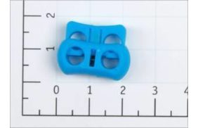 фиксатор пластик 104-х цв голубой (№156-62) для двух шнуров (уп 500шт) | Распродажа! Успей купить!